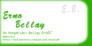 erno bellay business card
